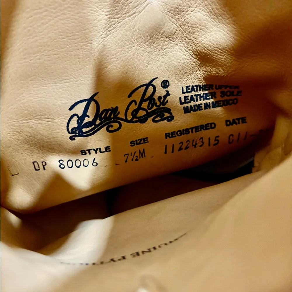 Dan Post Snakeskin Heeled Boots in Brown and Green - Picture 5 of 6